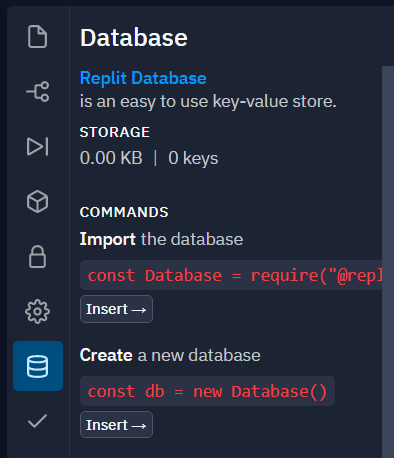 Database Sidebar